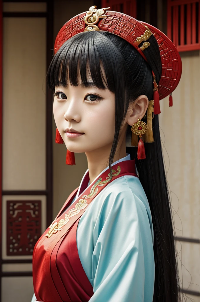 Anime portrait of a seiryu girl chinese culture