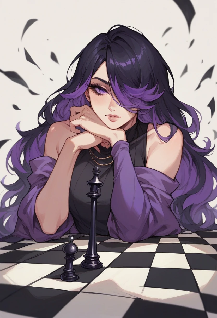 A shemale Indian Sexy girl, big chess , purple and black colour hair and purple and black colour salwar kameez , with a big panis