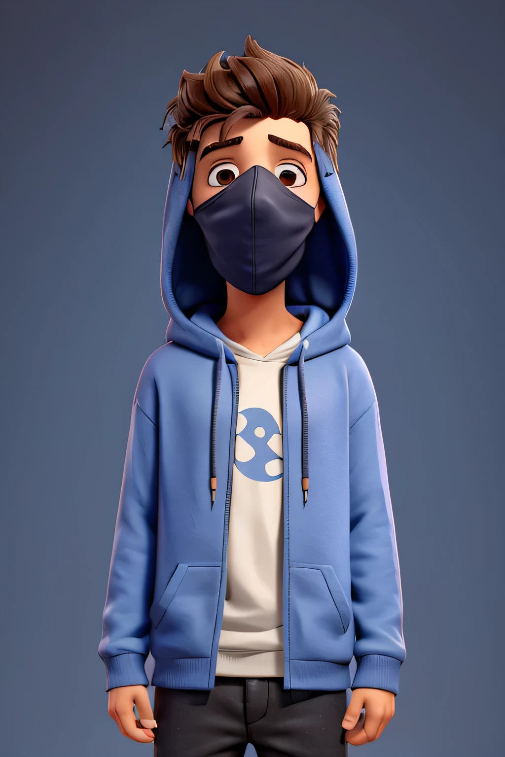 boy wearing hoodie, no face