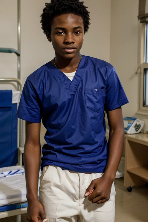 African age boy in a hospital