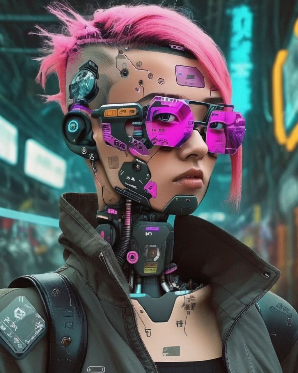 photography , a character, cyberpunk style , 