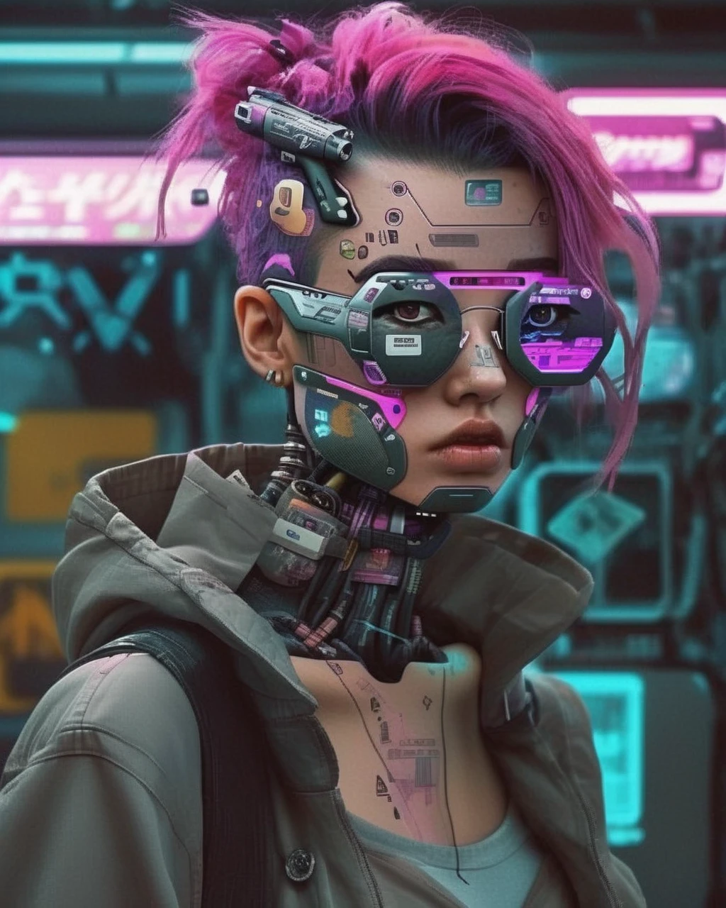 photography , a character, cyberpunk style ,