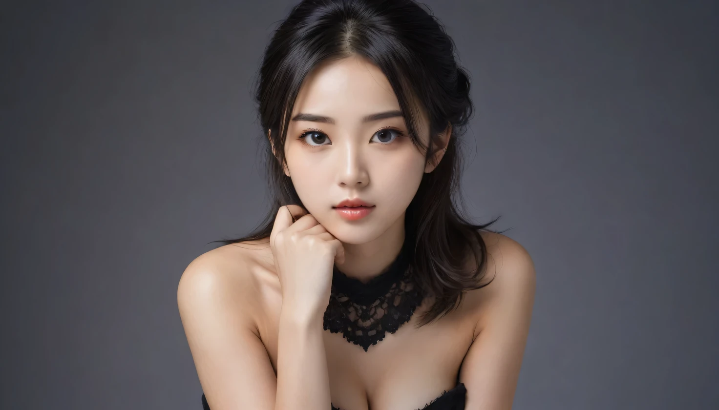 8K, Ultra-high resolution, best quality, masterpiece, 三分割法によるphoto,Surrealism, photo, 1 girl, (:1.3), pretty girl, Cute face, Beautiful eyes in every detail, 細かくdetailedに,masterpiece,A girl:1.2, Japanese female announcer,Cowboy shooting,From below,Fearful expression,Black Hair,Messy hair,middle Ages, witch,I don't wear a hat,Realistic skin, 完美beauty的脸庞 ,完璧でCute face, Attention to skin details, Perfect limbs、Willow Waist、Thin legs),Looking at the audience、beauty,Long Neck、(((Ideal body shape))),A cup small breasts :2,image:2,Perfect anatomical structure,鮮明なdetailed,detailed,Surrealism,Light and Shadow,dark