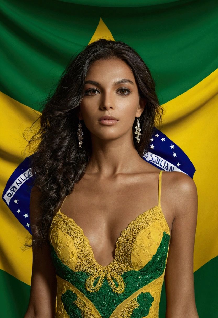 reveal the intricate texture of the mountain's rocks, the vibrant hues of the favelas, and the radiant shine of the Christ the Redeemer statue. In the foreground, a stunning Brazilian woman dressed in traditional Carnival attire captivates the attention, her warm smile reflecting the inviting spirit of Rio's people. The undertone of the image, filled with an exotic blend of culture, history, and natural beauty, transcends the boundaries of a mere photograph, making it a masterpiece.
Best quality, high resolution, Masterpiece: 1.3
Cosmopolitan metropolis: Rio de Janeiro,
Magnificent mountain: maj