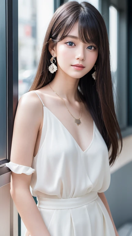 （３２hair,High resolution,Attention to detail,High resolution,high density,alone,In addition：1.3）,（A realistic person々,Live Action,fine grain,High resolutionの目,Beautiful Eyes,Eyes that look alive,Beautiful dark blue eyes,Fishing eyes,Detailed lips,Translucent white skin,Realistic face in every detail：1.3）,（Japanese Ido,hairorean Idols,Japanese Model,hairorean models,hairorean hair-Pop Female Idols：1.2）,（blush,Natural Makeup,necklace,Earrings,へそEarrings：1.4）Beautiful casual look：1.6）,（Shapely breasts：1.5）,（Young but very beautiful hairorean１6 years old ,Fashion Leader,Fashion Model,Soft Skin,Unforgettable Eyes,Her eyes are so beautiful,I want to go to the Paris Collection.........,Cutting-edge fashion：1.6）,（Please show me your whole body,Showing off full-body fashion,Stylish blue eyes：1.7）（Random Trend Fashion:2.0）smile、Angel&#39;のsmile、