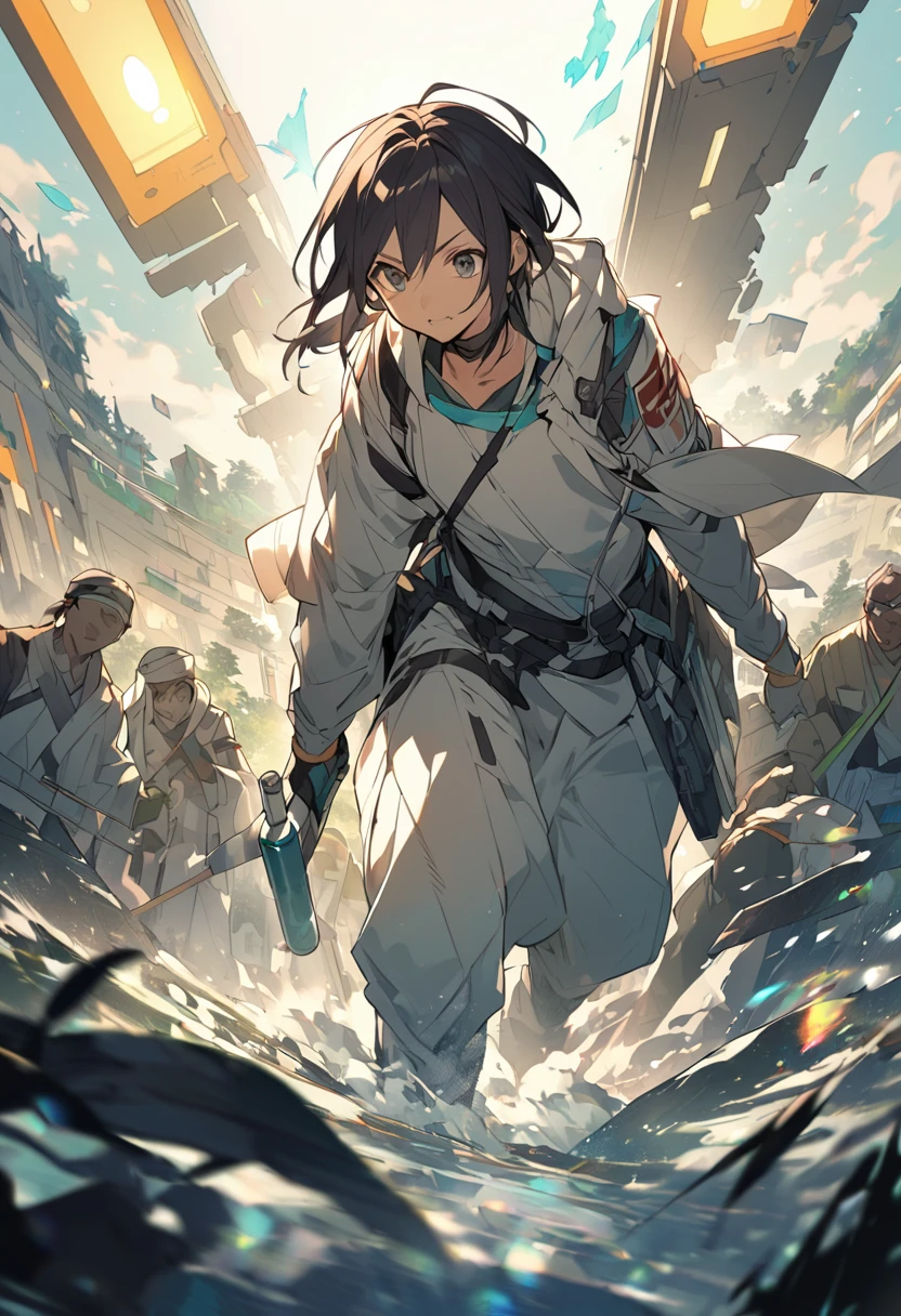 A world where civilization has disappeared　The world is full of infected people　The protagonist goes to the hospital to look for medicine.　Character illustration