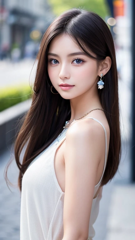 （３２hair,High resolution,Attention to detail,High resolution,high density,alone,In addition：1.3）,（A realistic person々,Live Action,fine grain,High resolutionの目,Beautiful Eyes,Eyes that look alive,Beautiful dark blue eyes,Fishing eyes,Detailed lips,Translucent white skin,Realistic face in every detail：1.3）,（Japanese Ido,hairorean Idols,Japanese Model,hairorean models,hairorean hair-Pop Female Idols：1.2）,（blush,Natural Makeup,necklace,Earrings,へそEarrings：1.4）Beautiful casual look：1.6）,（Shapely breasts：1.5）,（Young but very beautiful hairorean１6 years old ,Fashion Leader,Fashion Model,Soft Skin,Unforgettable Eyes,Her eyes are so beautiful,I want to go to the Paris Collection.........,Cutting-edge fashion：1.6）,（Please show me your whole body,Showing off full-body fashion,Stylish blue eyes：1.7）（Random Trend Fashion:2.0）smile、Angel&#39;のsmile