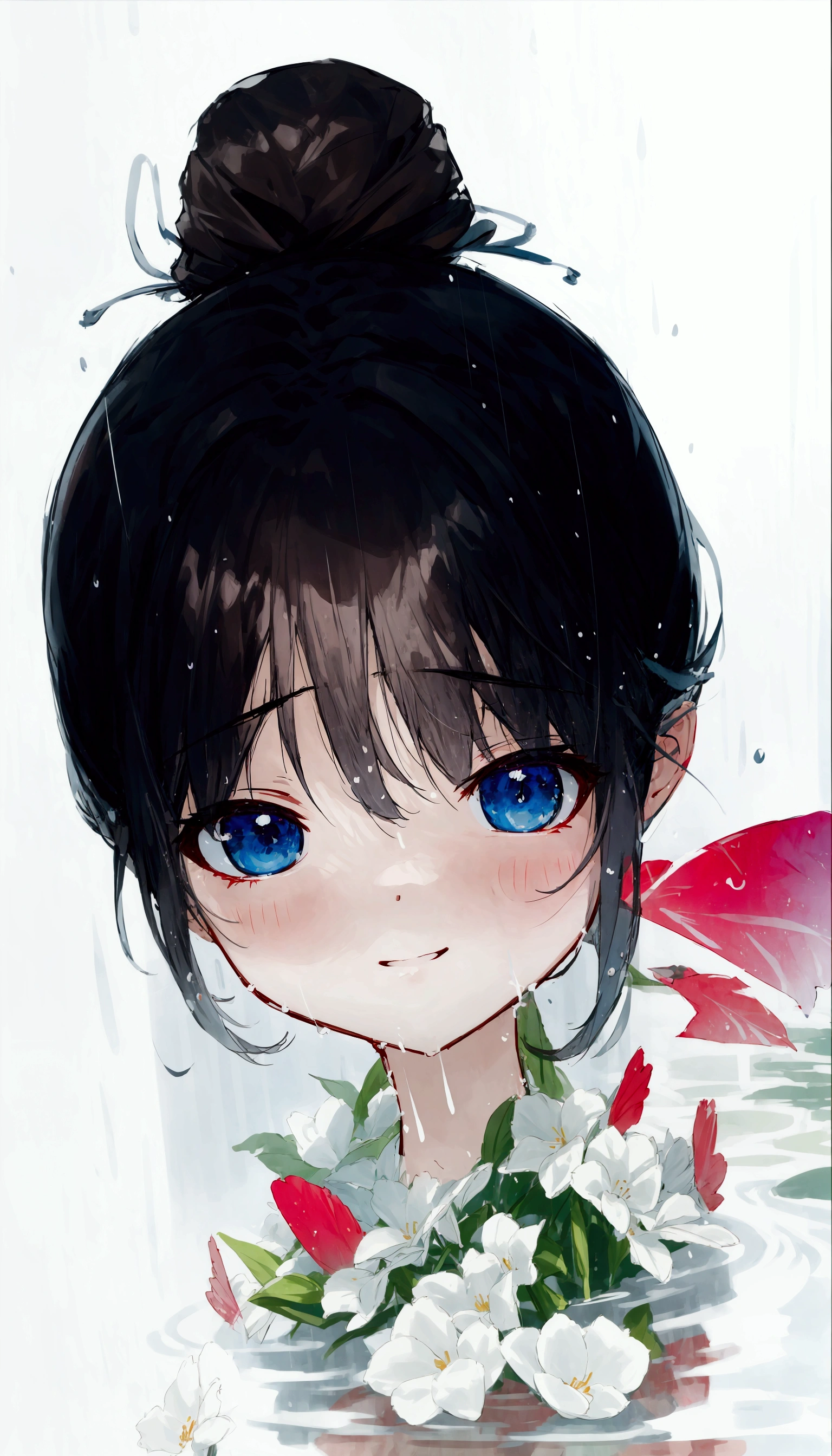 scenery、rain、summer、sketch、Vibrant Background、Flooded with light