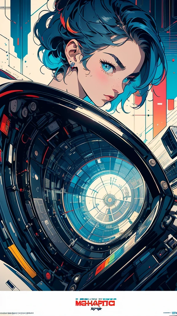 (((masterpiece, highest quality))),(((solo:1.2))),(((1girl:1.2))),32k wallpaper, very detailed, poster, vintage science fiction,(((((geometric cinematic movie poster))))), ((bauhaus)),(shape),(((abstract))),(mid century modern),movie poster,(((((portfolio))))),(((((Close-up))))),(((((bust up))))),((((more various angle)))),(((highlight))),Vast landscape,((((heterochromia)))),(((complete. detailed face))),(((Extremely talented))),(((most complecated machine))),(Colorful color scheme)