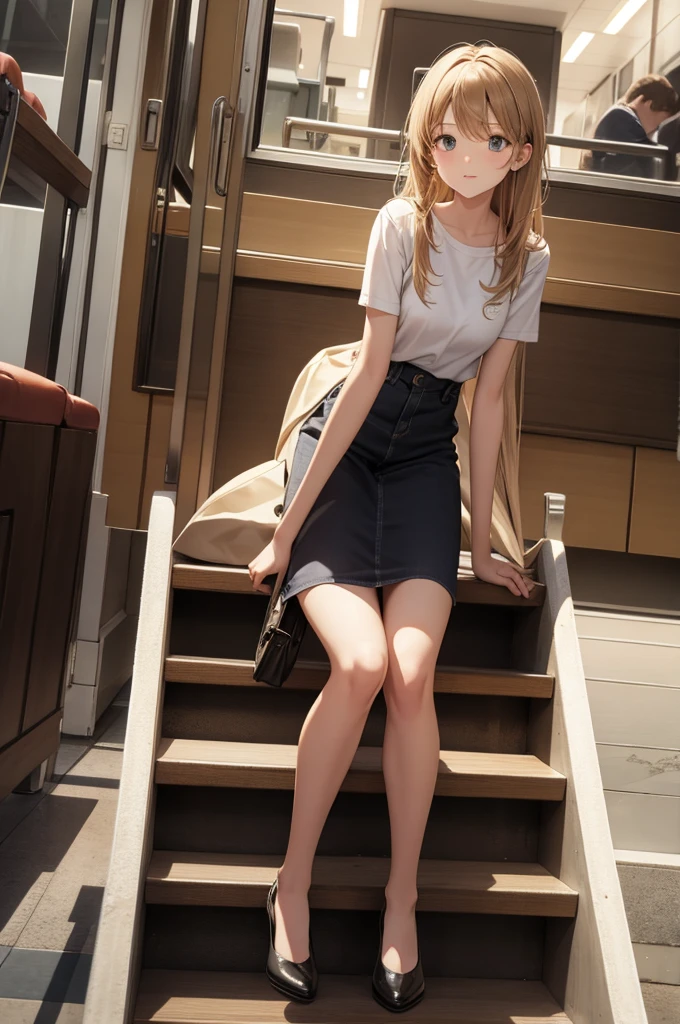open legs, sitting