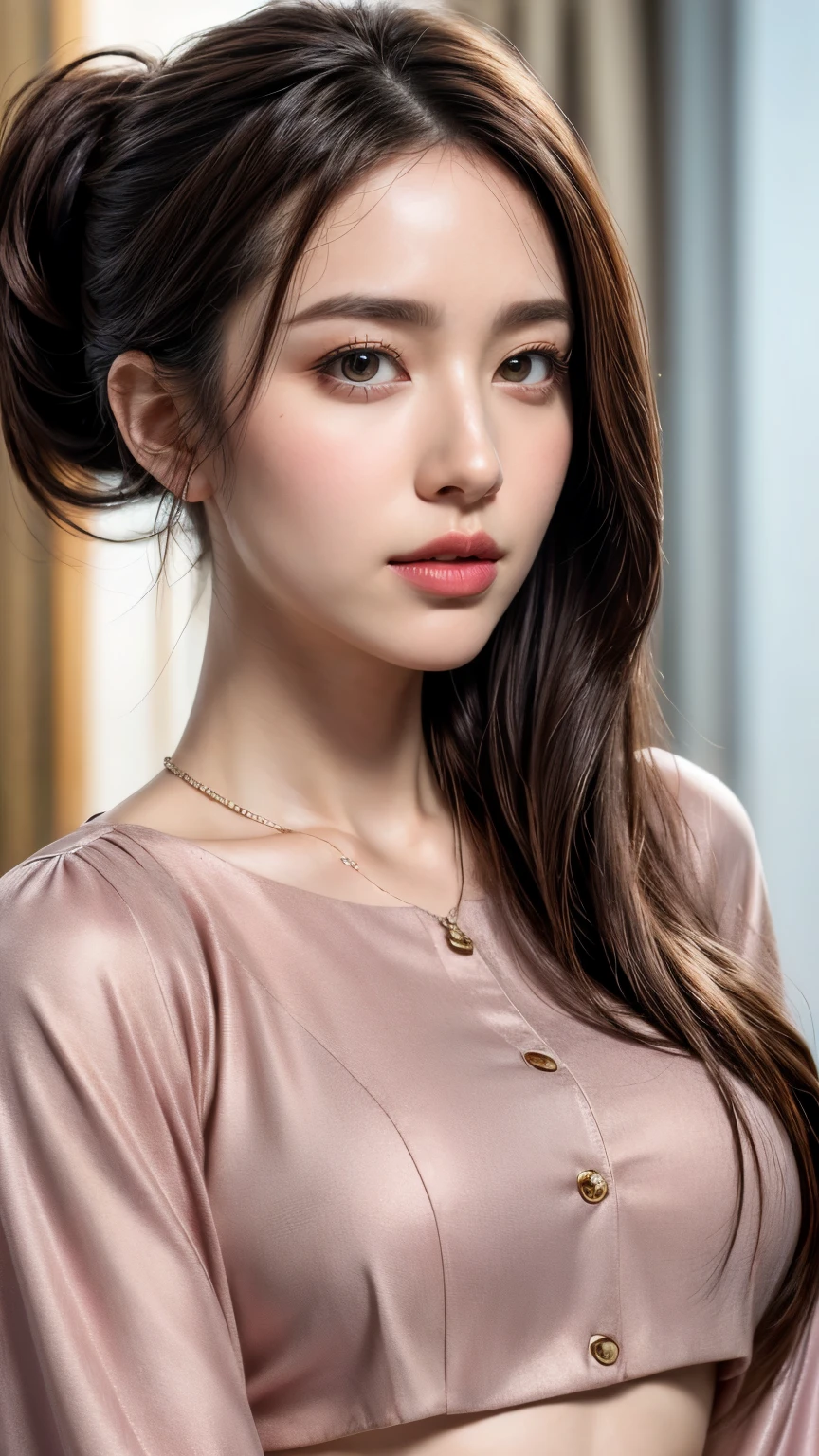 (nsfw:-2), (realistic, photo-realistic:1.4), (masterpiece, best quality:1.2), RAW photo, high resolution, intricate details, extremely detailed, realistic and sharp details, cinematic lighting, portrait, (bust shot, midriff:1.5), frontal photography, solo, 1girl, a Japanese woman, dark hair, (detailed face, beautiful detailed eyes, sophisticated nose), pale skin, collarbone, necklace, jewelry, large breasts,(8K, RAW photo, highest quality, High resolution:1.1), (hyperrealistic:1.4),(realistic, photorealistic:1.3), soft light,realistic face,realistic body,realistic skin,disorganized,masterpiece,(cute:1.8), , baby face, Beautiful big breasts,(long hair,ponytail,blond hair),(big:1.2),fine black eyes,innocent eyes,droopy eyes,Watery eye,open lips,blush,good style,colorful lights,film Grain,,look viewer,full Body,,young,85mm lens, f/ 1.4,professional lighting,portrait,photon mapping,radio city,Physically based rendering,japanese girl,, wearing black abaya hijab