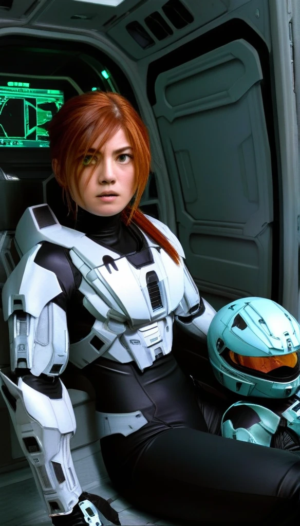 ((fall body)) 1 Girl、((glowing eyes, red eyes)), Medium Bust、solo、red Hair、covered navel, space helmet, muvluv,、Mobile Race Suit、Shoulder Armor、ceiling、Wide Shot、Looking Ahead、zipup suit 、Closed Mouth、Highest quality、medium quality、22 years old、Mobile Trace System、cockpit、Asian、CyborgCosplay RosamundPikeSDXL
