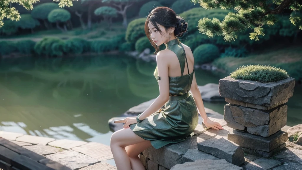 1 Girl, Vague, sit, Vague_background, Tree, 独自of, skirt, bracelet, Jewelry, sky, 白色of_skirt, closure_Eye, 棕色of_hair, Gloves, depth_of_site, 白色of_Gloves, Lips, only_Shoulder,Extremely detailedof CG unity 8k wallpaper,masterpiece, 最好of质量, Extremely detailed, beautiful detailed Eye:1.2,Optimal lighting, (Best shadow, Extremely delicate and beautiful, bloom),(masterpiece:1,2), 最好of质量, masterpiece, high resolution, 原来of, Extremely detailedof壁纸, Perfect lighting,(Extremely detailedof CG:1.2), , brush,