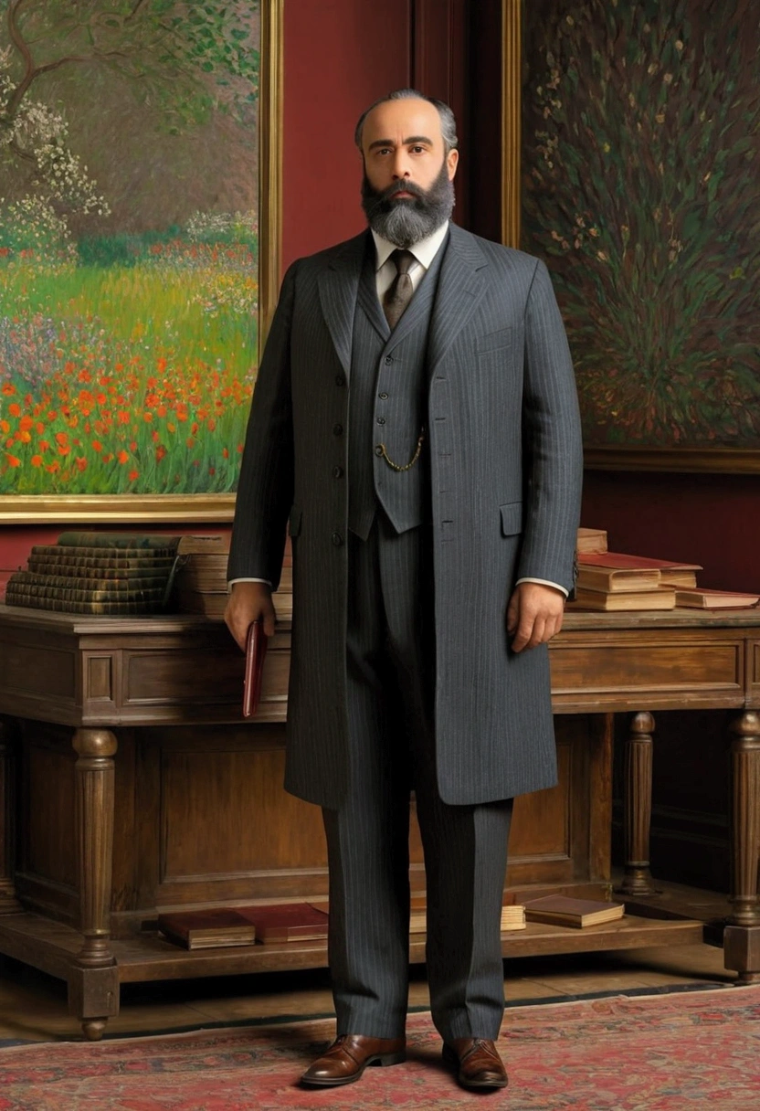 Lawyer, full body, by Pierre Bonnard, cinematic still, (best quality, masterpiece), very aesthetic, perfect composition, photorealistic, intricate details, ultra-detailed, vivid colors