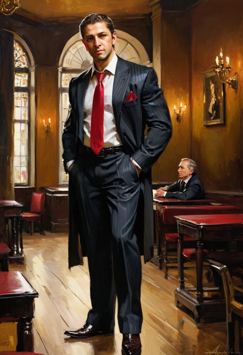 Lawyer, full body, by Pierre Bonnard, cinematic still, (best quality, masterpiece), very aesthetic, perfect composition, photorealistic, intricate details, ultra-detailed, vivid colors