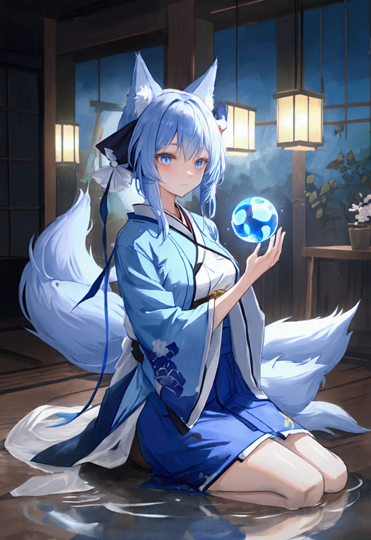 fox Light blue hair 　beast boy　indigo fur　fox beast boy　fox Light blue hair 　beast boy　indigo fur　fox beast girl　Wallpaper 4k,8k,highly detailled,,vivid colors,detailed kitsune with 9 tails,traditional Japanese artwork,tatami floor,beautiful cherry blossoms,floating lanterns,dark silhouette of a pagoda,subtle moonlight,dense forest,ethereal atmosphere,dappled sunlight,whimsical spirit,serene expression,elaborate kimono and obi,delicate hand-painted details,luminous eyes　Anime Style　fox　blue　White-faced golden-haired nine-tailed fox　Coat blue　woman　fox Light blue hair 　beast girl　indigo fur　fox beast girl　Anime Style　fox　blue　White-faced golden-haired nine-tailed fox　Coat blue　woman　　mysterious background　Blue Flame　girl　have a ball of light　fox Light blue hair 　beast girl　indigo fur　fox beast girl　mysterious background　Blue Flame　girl　have a ball of light Anime Style　fox　blue　White-faced golden-haired nine-tailed fox　Coat blue　boy　boy　mysterious background　Blue Flame　boy　have a ball of light　boywomanboyboyboyboyboyboyboy