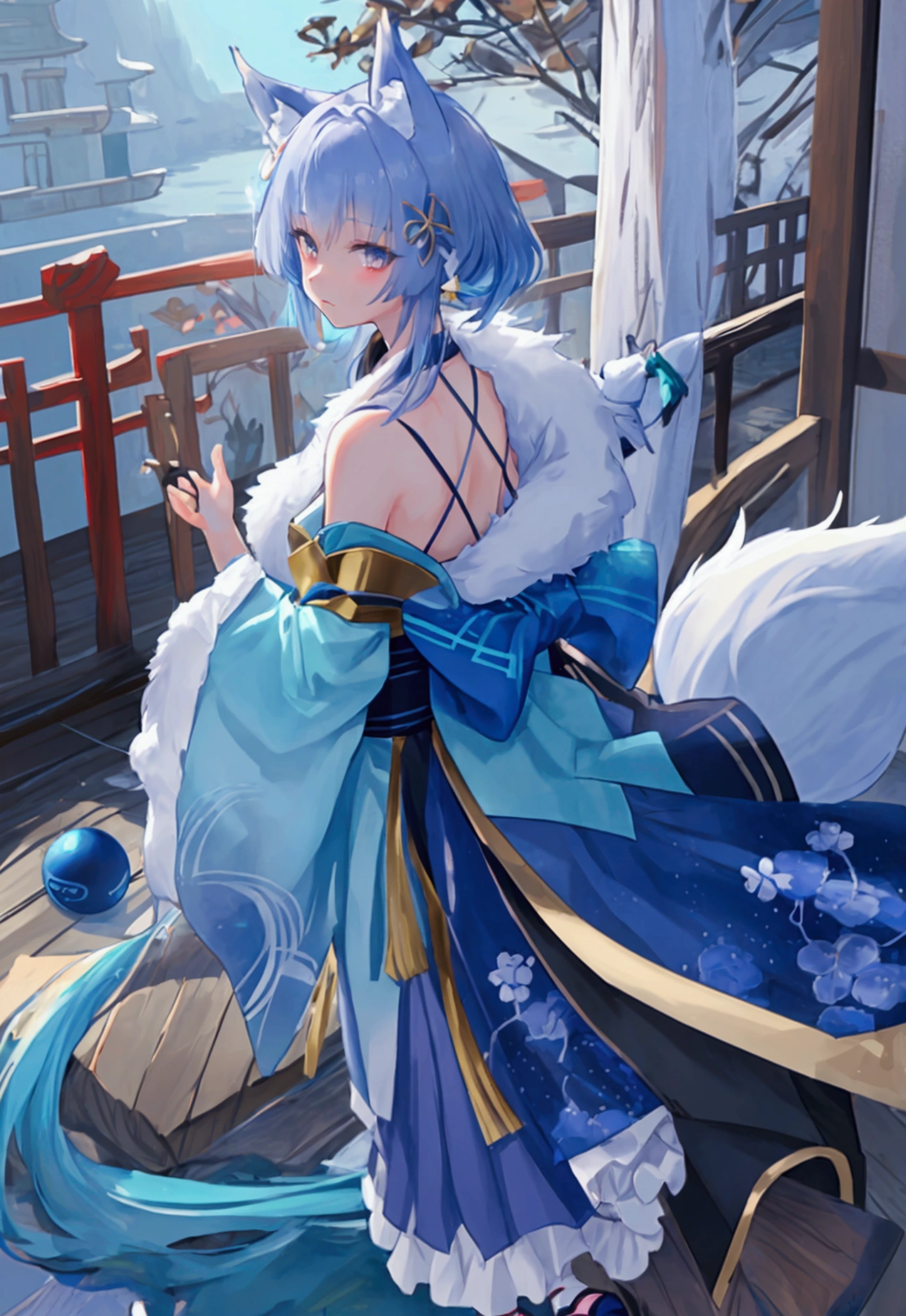 fox Light blue hair 　beast boy　indigo fur　fox beast boy　fox Light blue hair 　beast boy　indigo fur　fox beast girl　Wallpaper 4k,8k,highly detailled,,vivid colors,detailed kitsune with 9 tails,traditional Japanese artwork,tatami floor,beautiful cherry blossoms,floating lanterns,dark silhouette of a pagoda,subtle moonlight,dense forest,ethereal atmosphere,dappled sunlight,whimsical spirit,serene expression,elaborate kimono and obi,delicate hand-painted details,luminous eyes　Anime Style　fox　blue　White-faced golden-haired nine-tailed fox　Coat blue　woman　fox Light blue hair 　beast girl　indigo fur　fox beast girl　Anime Style　fox　blue　White-faced golden-haired nine-tailed fox　Coat blue　woman　　mysterious background　Blue Flame　girl　have a ball of light　fox Light blue hair 　beast girl　indigo fur　fox beast girl　mysterious background　Blue Flame　girl　have a ball of light Anime Style　fox　blue　White-faced golden-haired nine-tailed fox　Coat blue　boy　boy　mysterious background　Blue Flame　boy　have a ball of light　boywomanboyboyboyboyboyboyboy