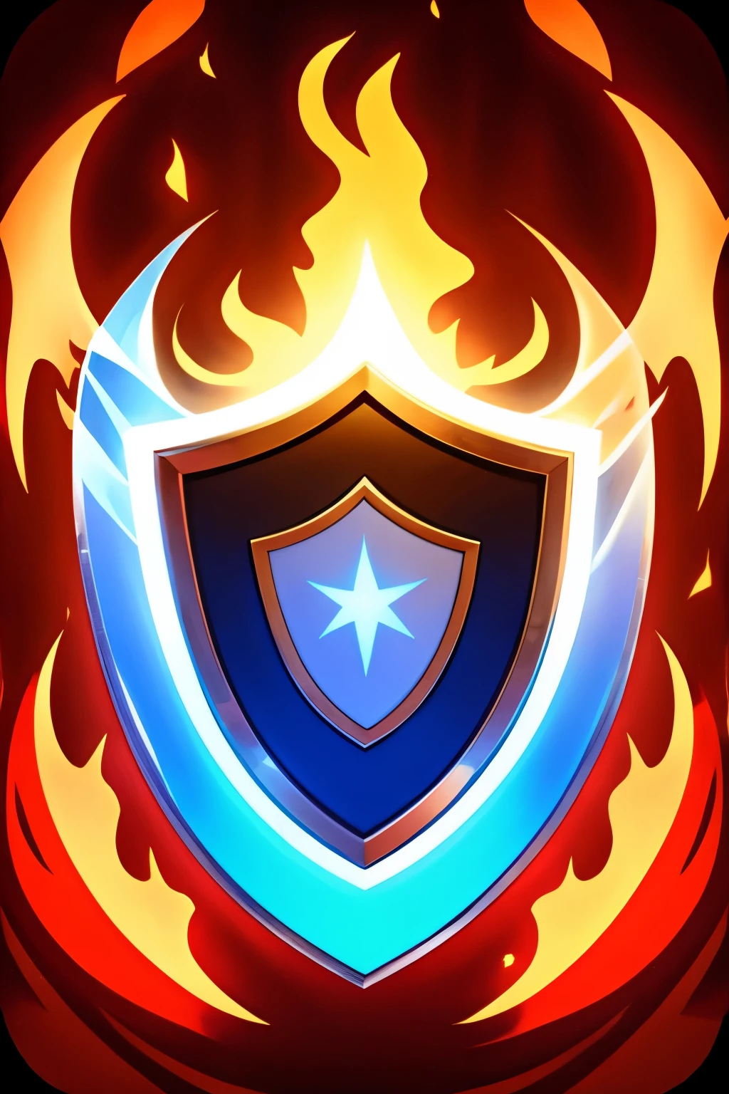 Shield on fire 