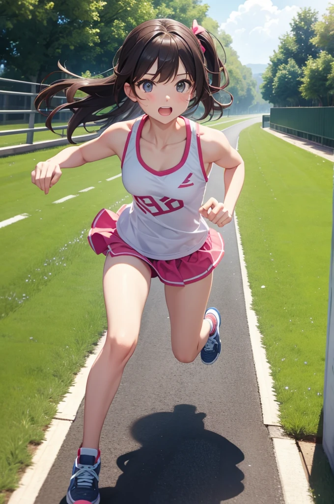 open legs, girly running