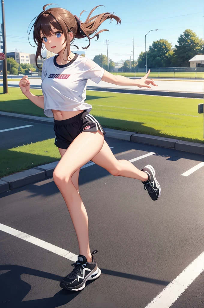 open legs, girly running