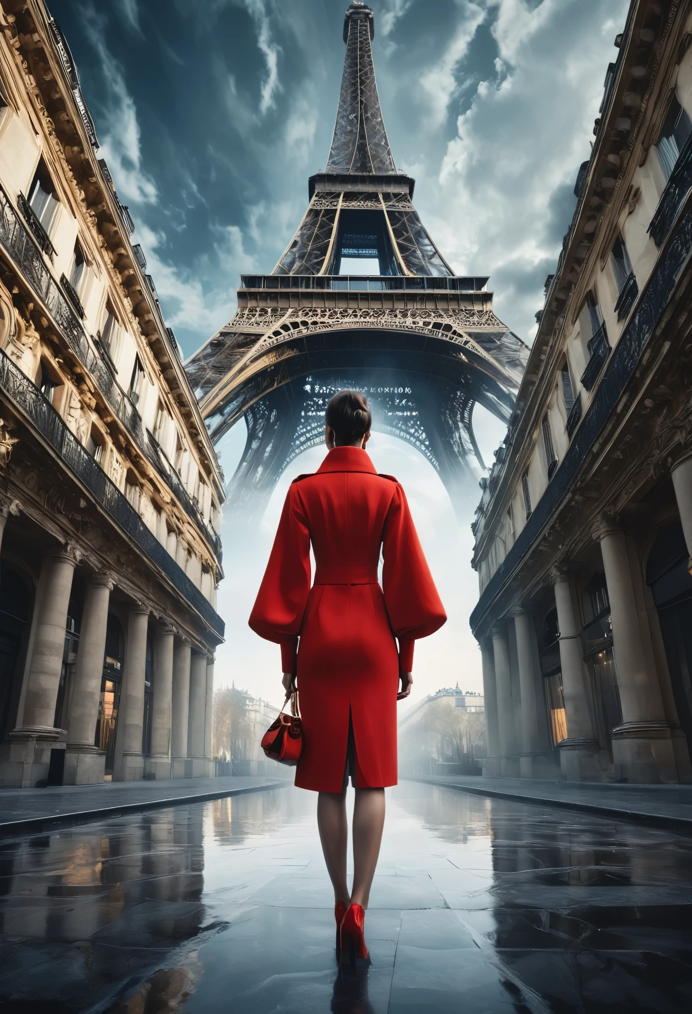 Ultra-detailed, surreal pieces explored through a technology-art focused lens. Ultra-realistic paranormal phenomenon. An unbelievable event. floating architecture. Dramatic lighting, dynamic angles, and storytelling evoke cinematic emotions. special visual effects. paris collection model.perfect lady.Capture ultra-high resolution images with surreal lighting and otherworldly compositions. Various digital art techniques. minimalism. cinematic. luxury. non-traditional beauty. conceptual art. Avant-garde modern architecture. Extraordinary design ability. art. An artist's compelling story. visual art. contemporary art. Minimalist high fashion design. Paris collection. mixed media. No copyright. Avant-garde art direction. dramatic pose. Award-winning photography. design group. A digital masterpiece. Avant-garde. An iconic place. Carefully selected best artwork. An incredibly creative installation.