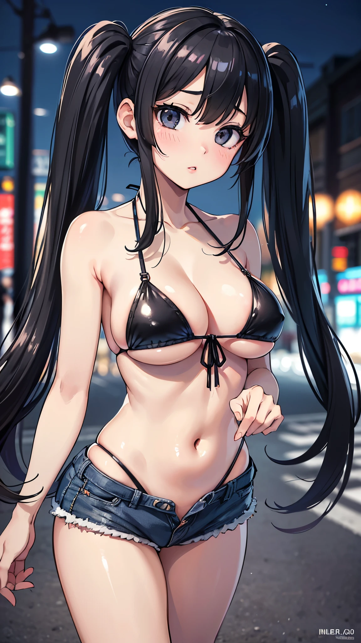 ((anime girl)), best quality, expressive eyes, perfect face, (masterpiece), best quality, expressive eyes, perfect face, ((best quality)), ((ultra-detailed)), ((an extremely delicate and beautiful)), (seductive_smile), (closed_mouth), perfect body, (perfect eyes), ((details pupils)), ((detailed pupils)), (beautiful eyes), (brown eyes), beautiful face, (((large breasts))), ((thick thighs)), shiny skin, soft skin, looking at viewer, clean skin, ((detailed background)), ((synmetry body)), ((perfect body)), underview, ((arms behind back)), ((onsen background)), ((wearing a microbikini)), ((microbikini)), (very_large_breasts), (thick_breasts), (arms_behind_back), ((mature female)), ((very long ponytail)), ((night sky)), ((starry night)) ((arms behind back)), ((middle body under water))