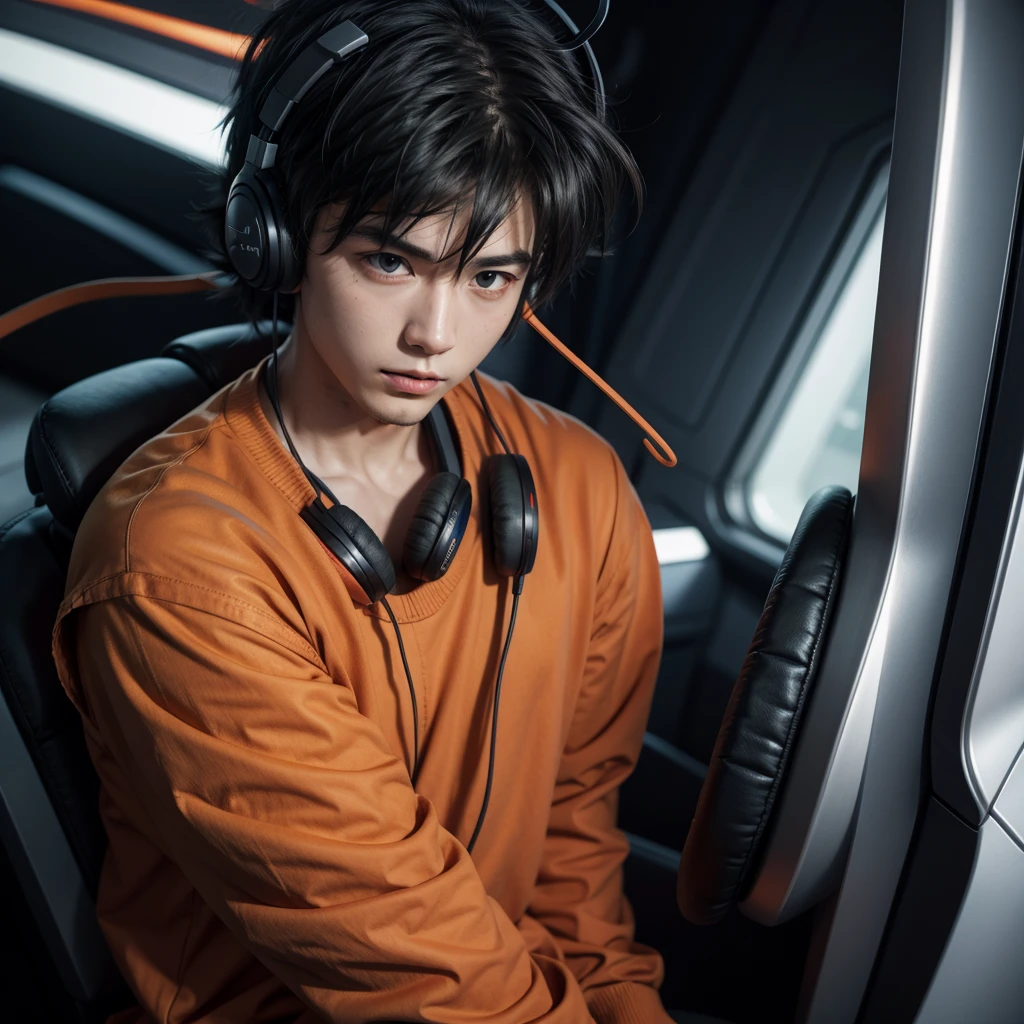 Goku with headphones