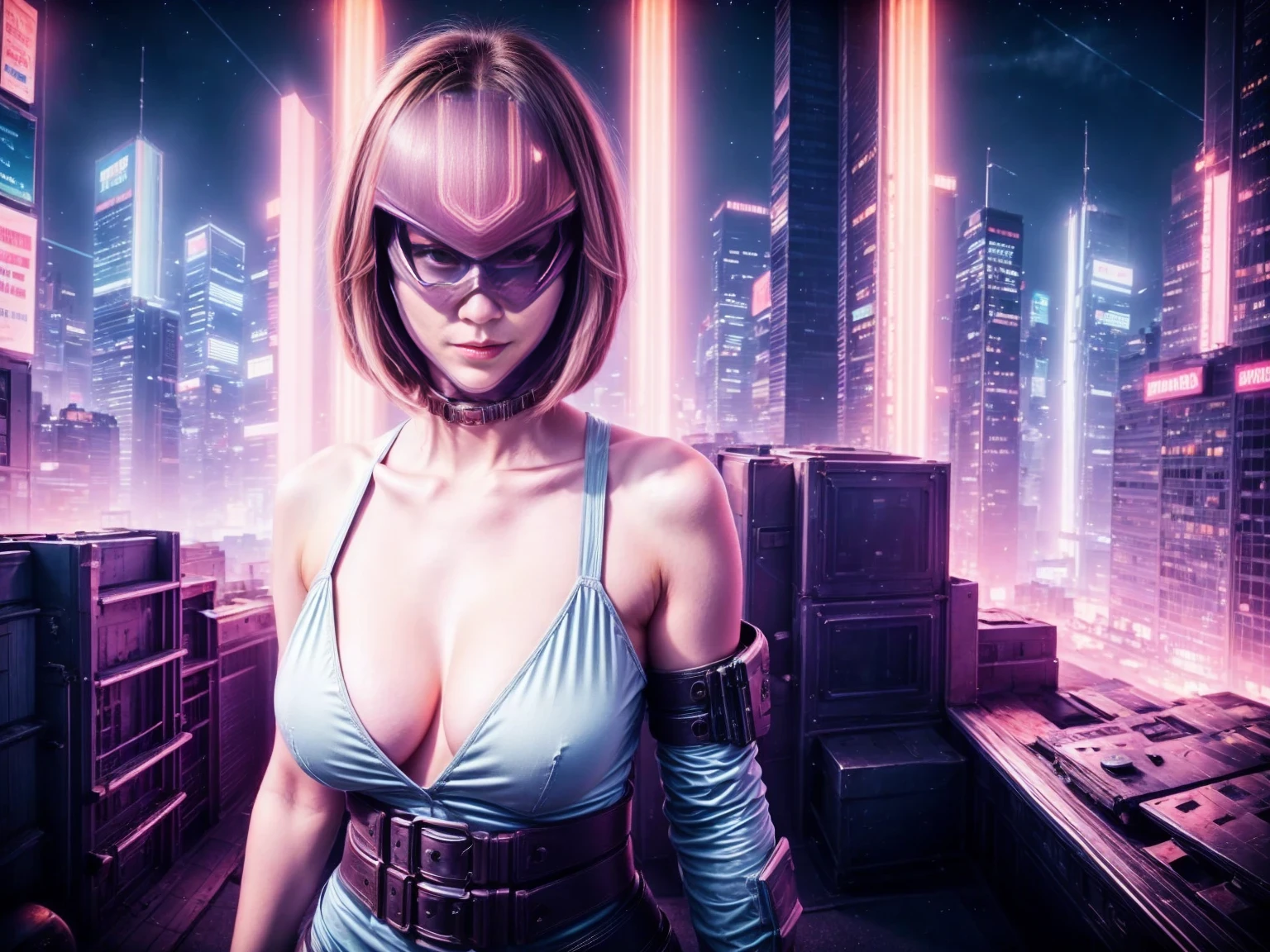 hair, futuristic mask, cyberwomen