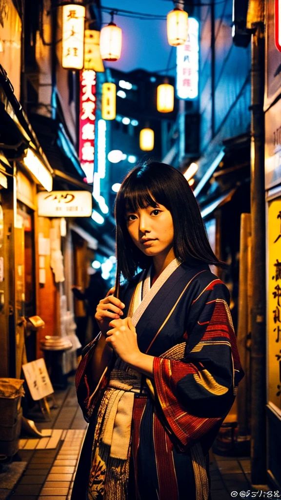 Japanese women、yukata、night