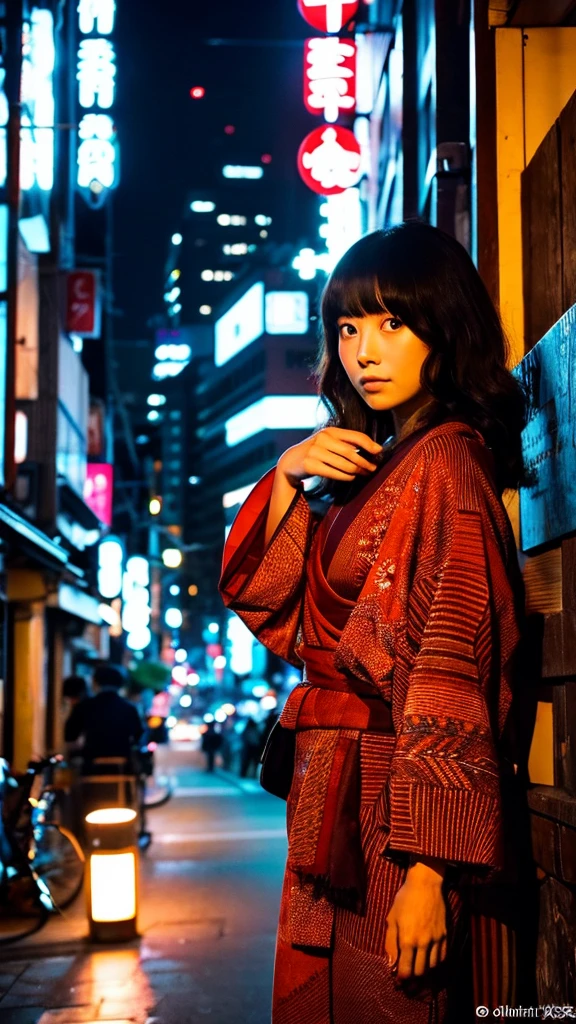 Japanese women、yukata、night