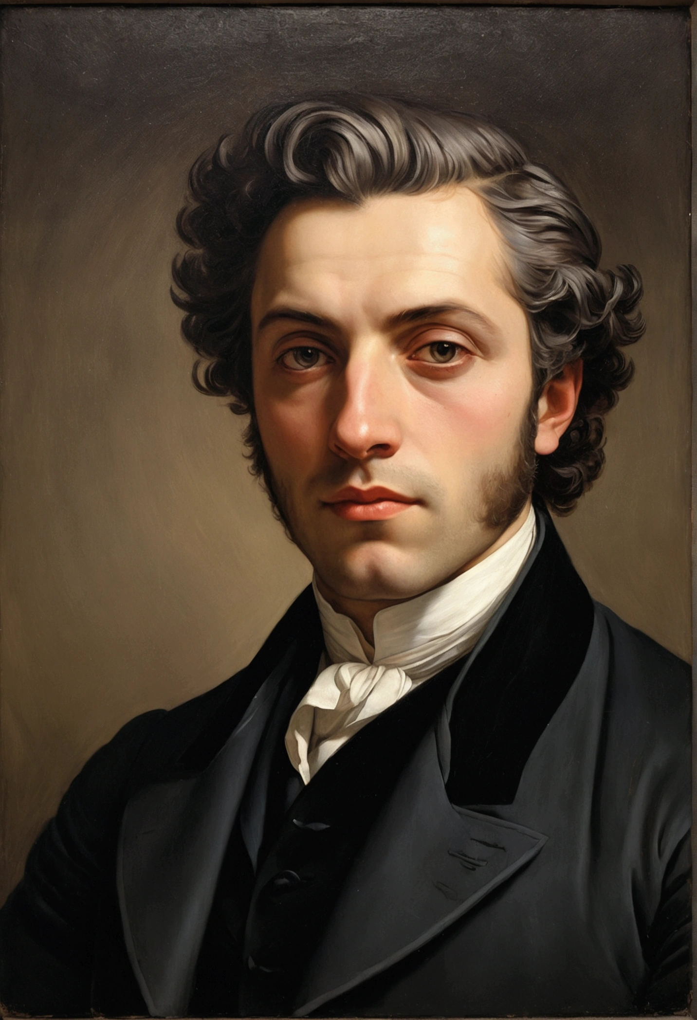 style of Pietro Annigoni,handsome