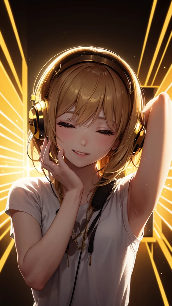 create a golden image of music