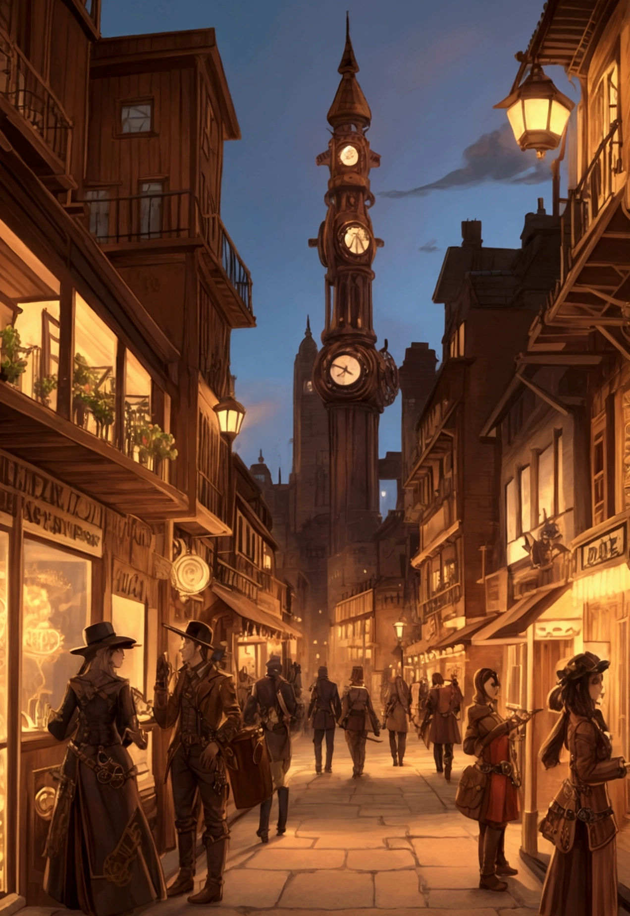 steampunk city RPG