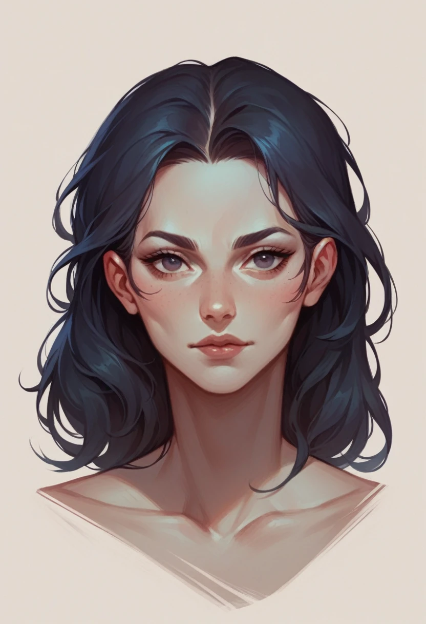 Black mixed race, beautiful girl, portrait face
