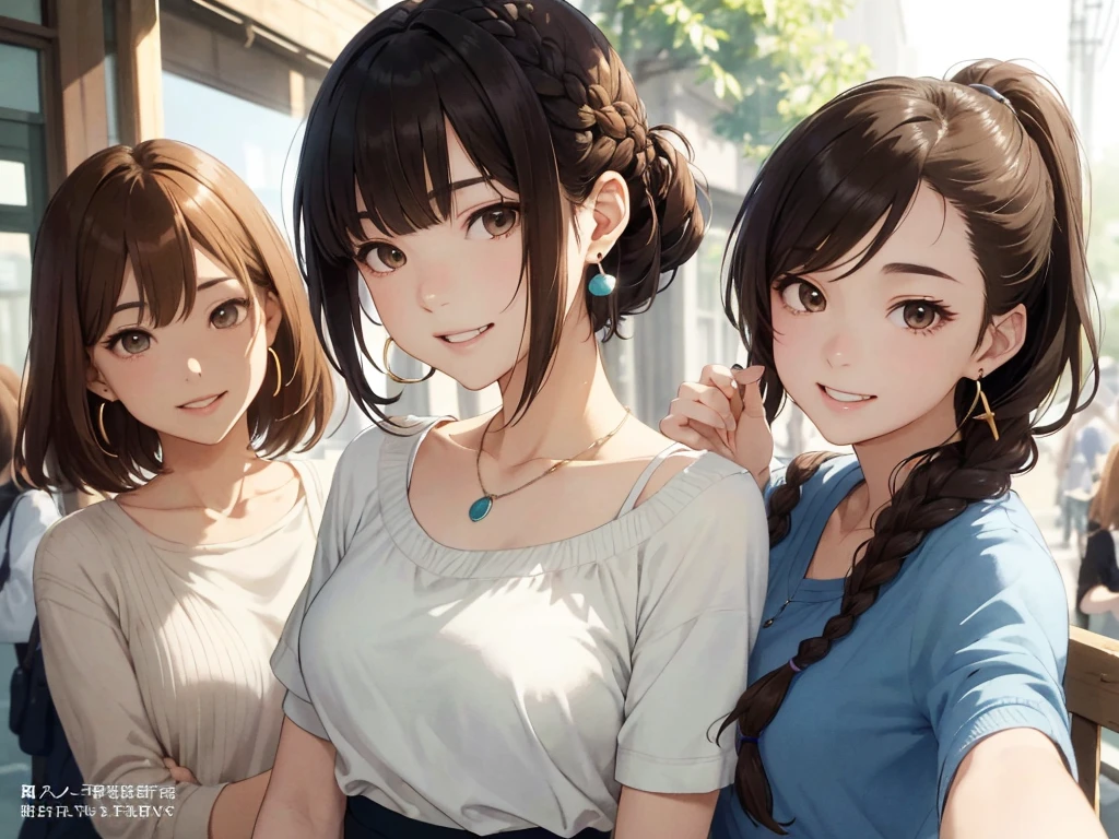 Magazine Cover(Highest quality、masterpiece、High resolution)、(Sargent-style watercolor)、(Anime Art)、Old school building、((Multiple women、Everyone is standing, got in line))、(Detailed depiction of a beautiful face)、A kind smile、Medium Short Hair、Dark Brown Hair、Braiding、、drink tea、Cinematic Light、Soft sunlight、nude、Showing off your breasts、Showing off your breasts、Showing off one's private parts、Show off pubic hair。Bitch、Erotic、Lewd。
information(Highest quality:1.2)、Very detailed、High resolution、masterpiece:1,2、Bright colors、Bokeh、Professional Lighting、Physically Based Rendering、Flat Color:0.8、Great illustrations、Realistic:1.37、Makoto Shinkai style、Name Style、Light Brown Hair、Elegant update、Short Bob、Three young women、Laugh together、Dynamic poselip、cheek(Dark Brown Hair/)bangs、cheek(direction)、(最高masterpiece1.2)繊細なイラストVery detailed、Breaking the Blue Sky、Detailed Background、20-year-old female、whole bodyが写る、A shy smile、Through clenched teeth、Through clenched teeth、lip、cheek(Flat Color: 0.8)、(masterpiece: 1,2)、(masterpiece: 1,2)、High resolution、超High resolution、Highest quality、High resolution、Ultra-thin illustration、Makoto Shinkai style、Your name is style、Short Bob、necklace、Earrings、Dynamic pose、Selfie、whole body、Brown Hair、Braiding、、ponytail・Earrings、Anicure,。