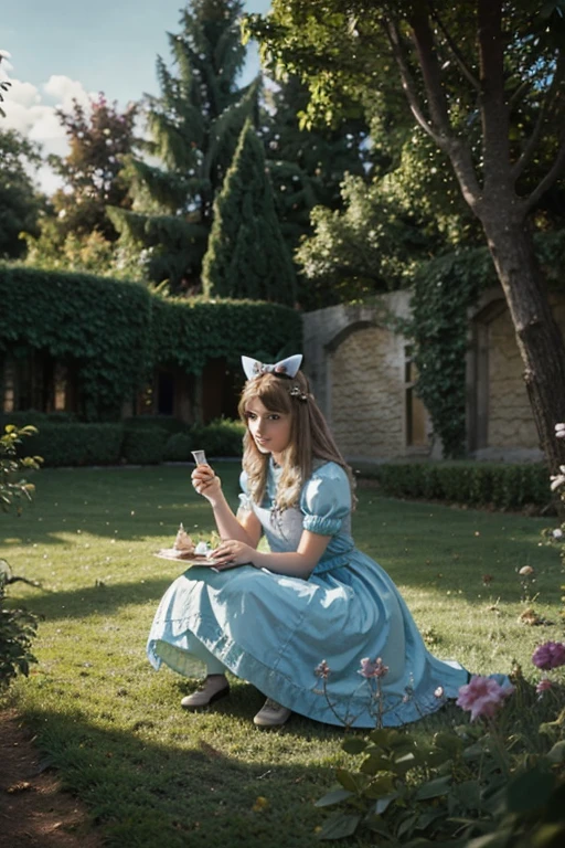 Alice in Wonderland, Magical creatures around you, Masterpiece, detailed