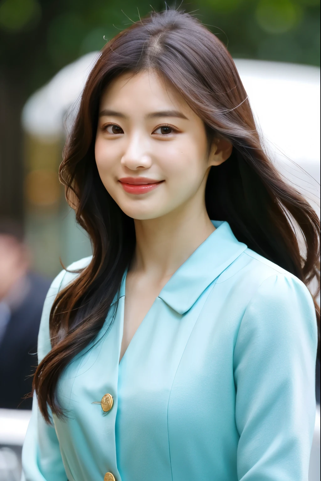a close up of a woman with long hair wearing a dress, bae suzy, gongbi, female actress from korea, beautiful south korean woman, lee ji - eun, lee ji-eun, jaeyeon nam, hwang se - on, sha xi, heonhwa choe, cute korean actress, park ji-min, beautiful young korean woman, wenfei ye