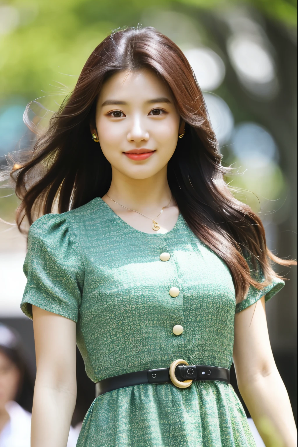 a close up of a woman with long hair wearing a dress, bae suzy, gongbi, female actress from korea, beautiful south korean woman, lee ji - eun, lee ji-eun, jaeyeon nam, hwang se - on, sha xi, heonhwa choe, cute korean actress, park ji-min, beautiful young korean woman, wenfei ye