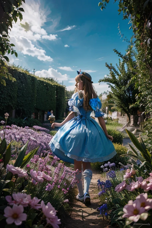 Alice in Wonderland, Magical creatures around you, Masterpiece, detailed