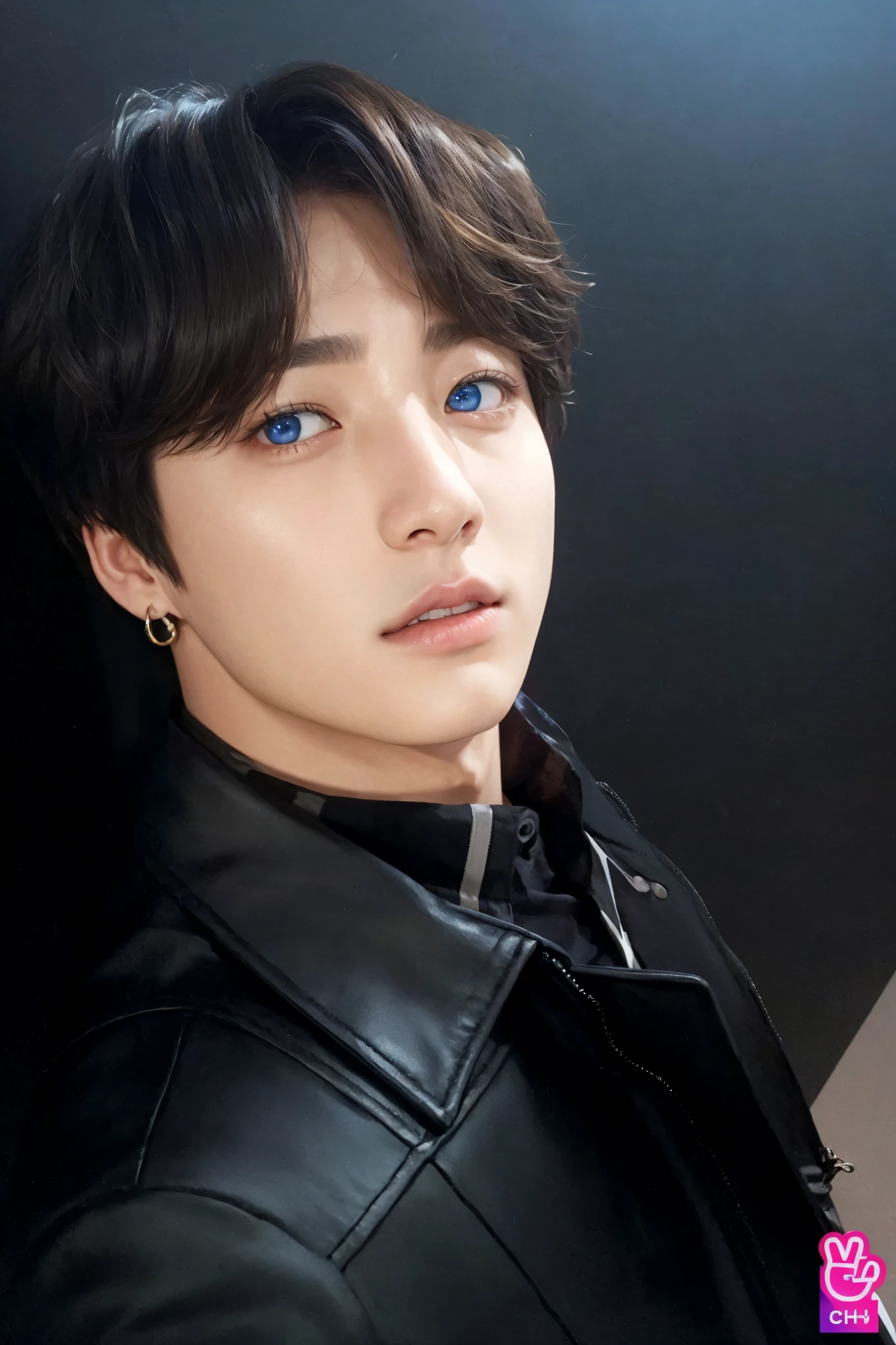 Jungkook, bts, blue eyes, blond hair