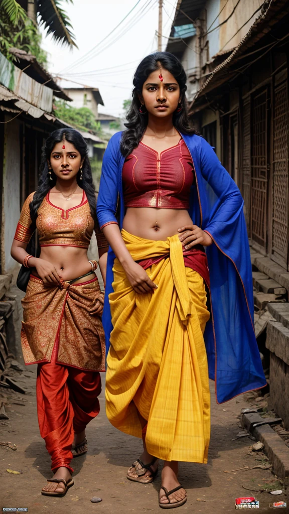 Bangla Movie poster, Movie Title: Ranneti, Hero Dev and Rukmini, village sence.Hero cloth lungi.