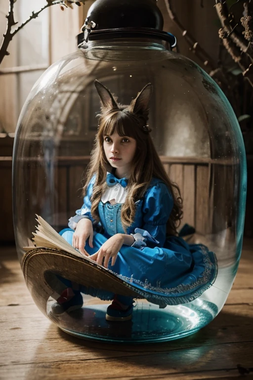 Alice in Wonderland, Magical creatures around you, Masterpiece, detailed