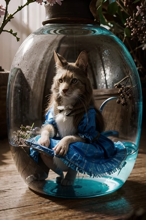 Alice in Wonderland, Magical creatures around you, Masterpiece, detailed