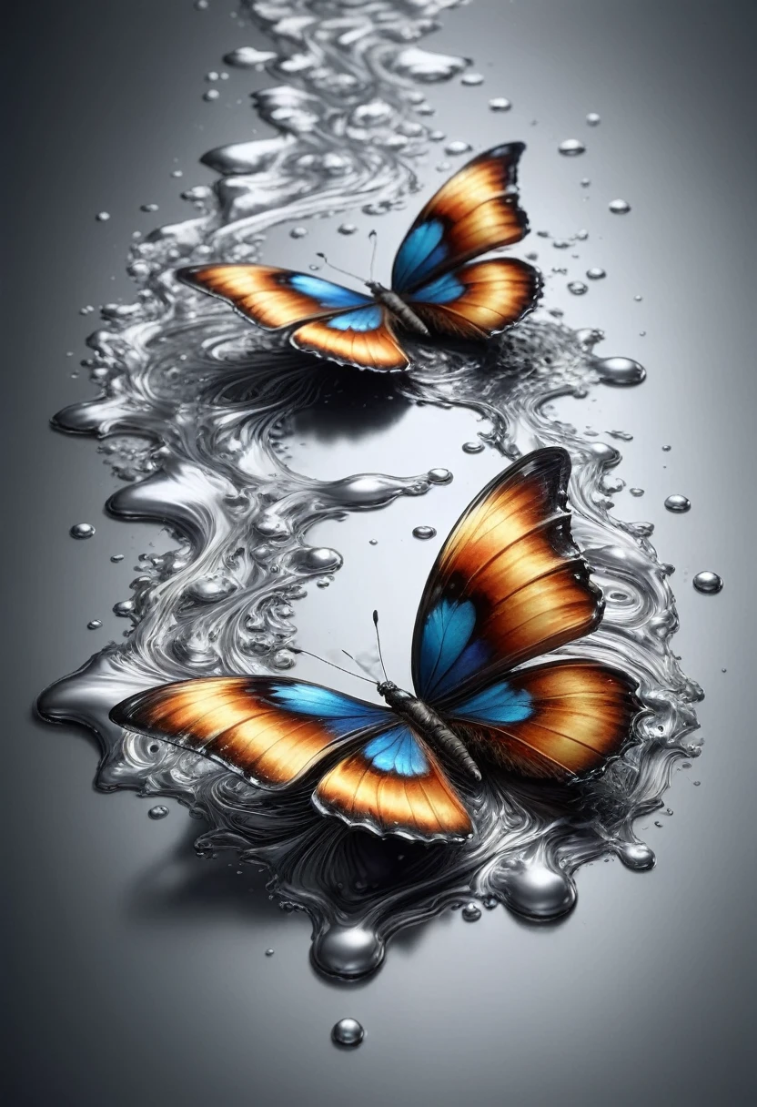 (mercury composed of one Colorful Beetle :1.8)rising from a puddle of liquid mercury, extremely shiny, smooth surface texture, polished surface, reflective, 45 degrees angle from the front, tesselation ral-chrome, Photorealistic, Hyperrealistic, Hyperdetailed, analog style, detailed skin, matte skin, soft lighting, subsurface scattering, realistic, heavy shadow, masterpiece, best quality, ultra realistic, 8k, golden ratio, Intricate, High Detail, film photography, soft focus