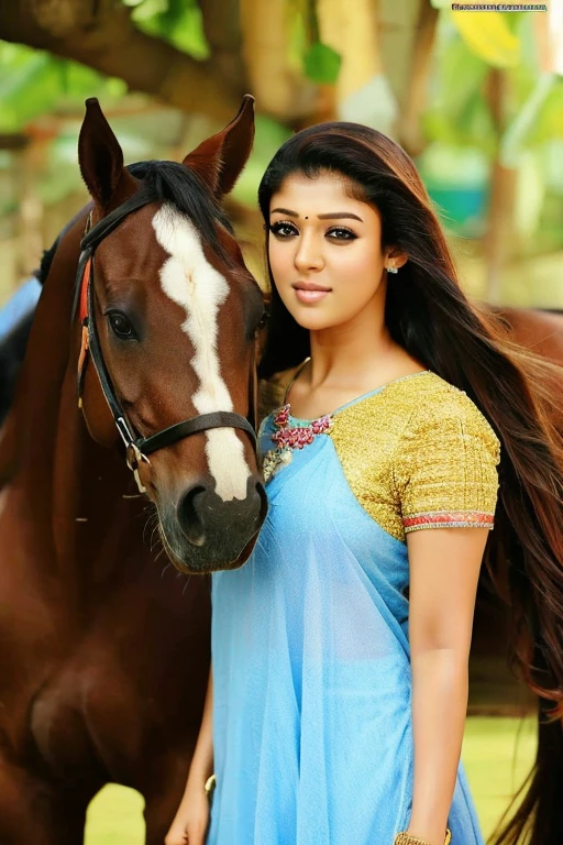 Nayanthara with horse