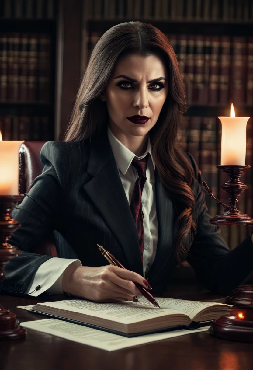 A demonic lawyer woman 
