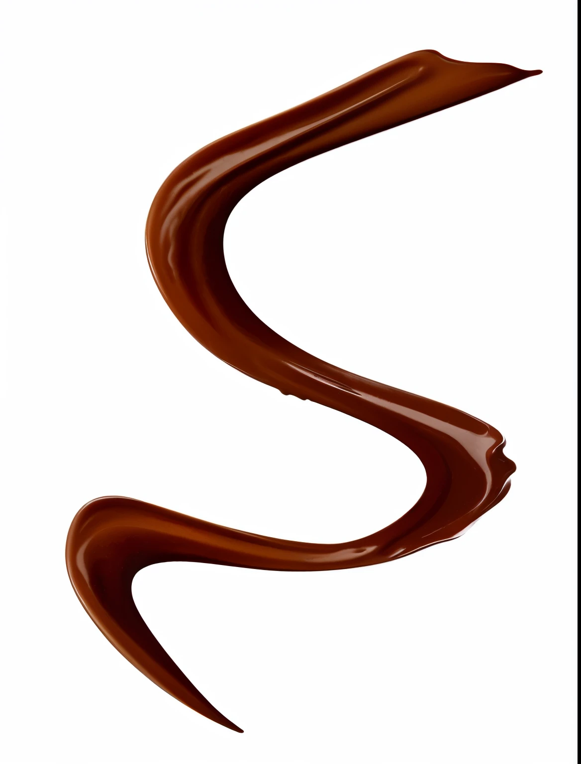 Rotating chocolate sauce flowing down, smooth and silky chocolate sauce