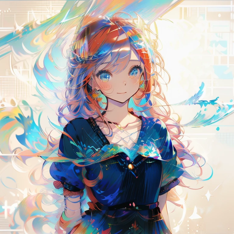 Anime girl with red hair and a blue dress with a blue blouse, Smooth anime CG art, My Dress Up Darling Anime, Realistic young anime girl, Realistic Anime 3D Style, Attractive anime girl, sayori, Cute Anime Girl, Anime-style 3D, Beautiful and attractive anime teen, Surreal Teen, Cute realistic portrait, sakimi chan, Semi-realistic anime