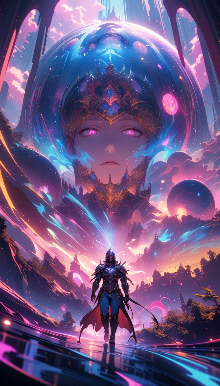 ((best quality)) , ((masterpiece)) , (detailed),1boy, male focus, solo, shirt, helmet, pants, denim, armor, facial hair, blue pants, gloves, beard, jeans, holding,(((Dreamscape , blended visuals . Surreal, ethereal, dreamy, mysterious, fantasy, highly detailed)))