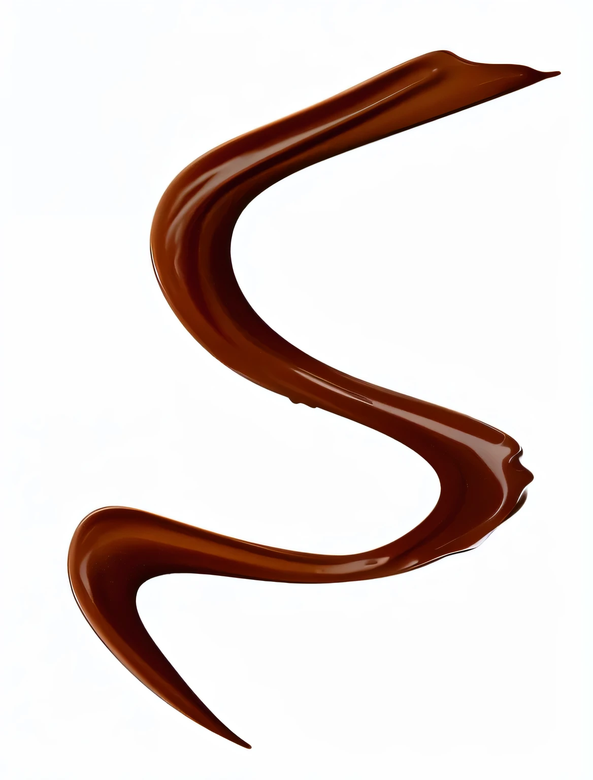 Rotating chocolate sauce flowing down, smooth and silky chocolate sauce